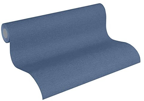 A.S. Création Vliestapete Palila Tapete Uni 10,05 m x 0,53 m blau grün Made in Germany 363153 36315-3