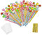 JZK 50x HB Schulbleistifte, Set Bleistifte mit Radiergummi von Tieren, Sonne, Schmetterling, Geburtstagsgeschenk, Schulbedarf Kindergeschenk, Gastgeschenk für Kindermitgebsel, Party, Festival