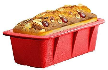 Moldes de pan Moldes de silicona Fondants para pan Bandeja antiadherente para tartas Rectángulo para pasteles Juego de utensilios de cocina Moldes de pastelería Cajas 25x12x7.5cm (color aleatorio)