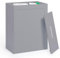 woodluv Toilet Roll Storage, Toilet Paper Storage Basket - Slimline Toilet Paper Holder, Wooden Bathroom Storage boxes, Grey