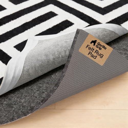 Gorilla Grip Filz und Naturkautschuk bleiben an Ort und Stelle, rutschfeste Teppichunterlage, 0,3 cm dick, 6,2 x 2,4 m Schutzpolsterung für Unterbereiche, gepolsterte Greifer-Pads, Teppichläufer,
