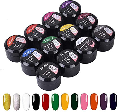 Nail Stamping Polish Gel Pack of 12 Colors UV LED Gel Printed Nail Polish for Nail Stamping Plate Decoration Nail Art Stamp Women Girl Gift