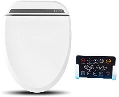 YLXD Siège de Toilette Électronique, Bidet Automatique Japonais WC Abattant avec Télécommande, Siège Chauffant Silencieux et Éclairage de Nuit à LED