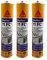 Sika 3 x Sikaflex 11FC+ à coller et à sceller pour l'intérieur et l'extérieur 300 ml Noir