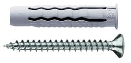 Tasselli in nylon universali a 4 settori Ø 8 x 50 + VITE TPS 5,0 x 60-30 pz.