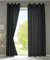 Gardinenbox 2er Set Vorhänge Schal Ösen »Berlin« HxB 225x140 cm Schwarz Blickdicht Microsatin Lichtdurchlässig Uni Matt, 20405N2