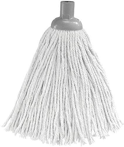 2 x Serpillière Coton Professionnelle - Recharge - Tête de Balai Serpillère - Ultra Absorbant et dégraissant, 150 g, 24 cm