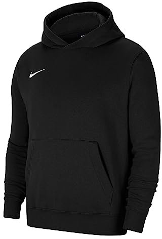 Nike Unisex Kinder Y Nk Flc Park20 Po Hoodie Sweatshirt, Black/White, 8-9 Jahre EU