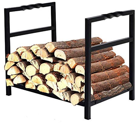 Cestas de leña Pequeño Soporte para Estante de Leña de Simplicidad, Ancho de 35cm para Interior y Exterior, Soporte de Almacenamiento para Leña, para Chimenea/Hogar/Estufa