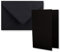 50x DIN B6 Faltkarten Set mit Umschlägen in Schwarz - 120 x 170 mm - ideal für Einladungskarten, Hochzeit, Taufe, Kommunion, Konfirmation - Marke: FarbenFroh