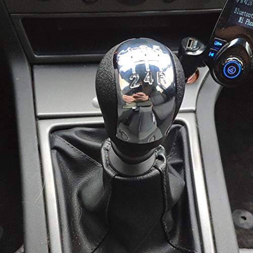 Hacreyatu 5R Gang Schaltknauf Schalthebel Gamasche Stiefel Leder für Opel Opel Vectra C Vectra B Corsa Astra 2002 2003 2004 2005 (5R Gänge)