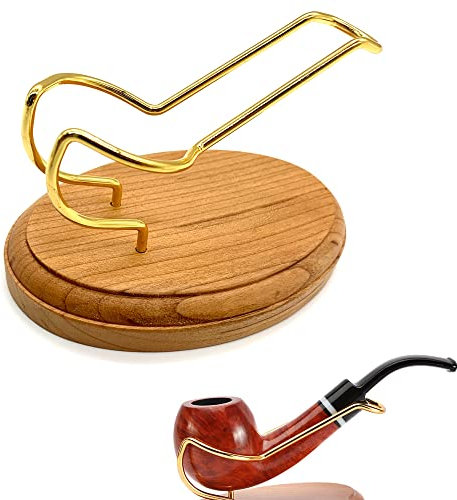 DHER Porta Pipe in Legno Massello, Supporto Singolo per Accessori Fumatori Creativi, Porta Tabacco, Organizer Stile Phnom Penh