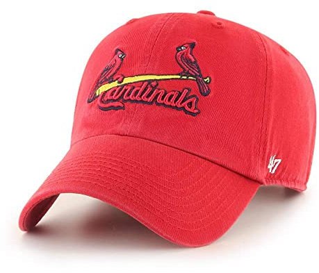 '47 St. Louis Cardinals Cooperstown Clean Up Dad Hat Baseballkappe – Rot, Rot, gelb, Einheitsgr��e