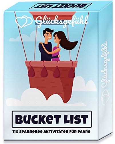 Glücksgefühl - Bucket List für Paare - Paar Geschenkidee für eine wunderbare gemeinsame Zeit - Dateideen für Partner Partnerin (Bucket List - Aktivitäten, 110 Karten)