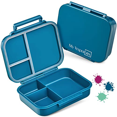 My Vesperbox – MINI BIA - Bento Box Kinder – NEUES MODEL – kompakter und leichter - Auslaufsicher & BPA Frei - Lunchbox – Brotdose - für Kindergarten und Schule (Petrol)