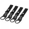 sourcing map Bottle Hanging Buckle Clip Water Bottle Carrier Ring Holder for Backpack Belt Outdoor Camping, Hiking, Black 4 Pack