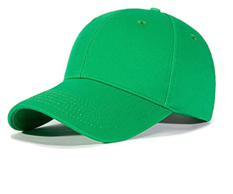 Bakicey Baseball Cap Unisex Outdoor Sonnenhut Damen Baseball Cap Baumwolle Baseball Mützen Erwachsenen Casual Hip Hop Baseboard Baseballkappe Verstellbar Herren Baseball Cap Kappe (Grün)