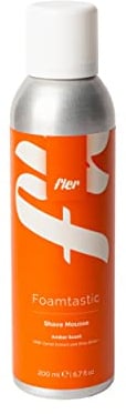 Fler Foamtastic – Rasierschaum, Enthaarungsgel, Erleichtert die Haarentfernung mit dem Rasierer und Spendet, Angereichert mit Kokosnussöl und Sheabutter, Parabenfrei (200ml, Amber)