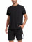 Litherday Jogginganzug Herren Activewear Sport Set Herren Sportanzug Trikot mit Sporthose Kurz Für Fitness Basketball A-Schwarz XL