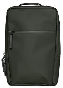RAINS Rains Modell Book Backpack, Einzelfach mit Innentasche, Reißverschluss, Taschen und Außenfächer, gepolsterte und verstellbare Schultergurte, Taglia unica, Book Backpack