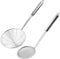 Vesaneae 2 Piezas Espumadera de Acero Inoxidable, 10/15,5cm Colador de Araña para Cocina, Freír, Pastas, Espaguetis y Fideos