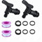 2Pcs Robinet Cuve Plastique, BetterJonny Adaptateur de boîte de Rangement d'eau IBC 3/4 Robinet pour Citerne De Pluie Robinet de Rechange en Plastique avec Ruban PTFE pour Recuperateur Eau de Pluie