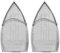 sourcing map 2pcs Iron Cover Non Stick Iron Shoe Aluminum Electric Iron Assistant Tool Iron Sole Plate Accessory Ironing Protector Fits Smaller Than 210mm(Length) x 110mm(Width)