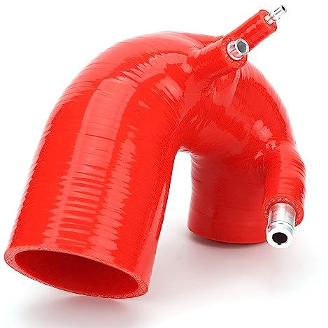 Kit Tubo Flessibile di Aspirazione in Silicone per Abarth 500 595 695 1.4L TurboJet 2008-2023 (Rosso)
