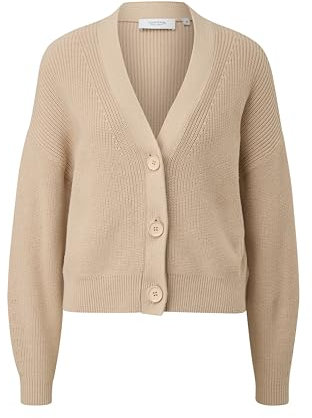 Comma CI Strickjacke aus Baumwolle, beige, size: 42 DE
