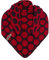 KNIT FACTORY - Dreiecksschal Liva - Damen Strickschal mit Wolle - Gestrickten Schal mit Punkt-Muster - Hochwertige Qualität - XXL Schal - 180x75 cm - Aubergine/Bright Red
