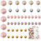 LARDUX 45 PCS Ball Cake Toppers - Baking Cake Decorations DIY Mini Balloon Cupcake Insert for Girls Women Birthday Party Baby Shower Wedding -Nude