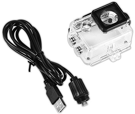 SJ4000-Gehäuse, Action-Kamera, USB-Ladegehäuse, 11 X 10 X 6 Sportkamera, Wasserdichtes Gehäuse, Zubehör mit Ladekabel SJ4000, SJ7000