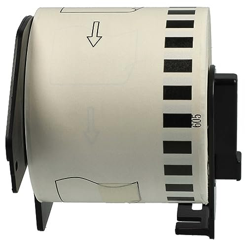 vhbw Etiketten-Rolle 62mm x 30,48m kompatibel mit Brother P-Touch QL-580N, QL-600, QL650TD, QL-700 Etiketten-Drucker - Selbstklebend