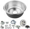 Evier Cuisine Inox 1 Bac,Évier avce Siphon et Bonde,1x évier Inox de Cuisine Lavabo de Cuisine Égouttoir, Évier à Encastrer Évier Inox 1 Bac,41 * 41 * 20cm