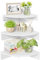 Alsonerbay Corner Shelf Floating Shelves White, Rustic Corner Wall Shelf Set of 3 Small Corner Shelf Unit Wooden Floating Corner Shelves for Bedroom Living Room Office Bathroom