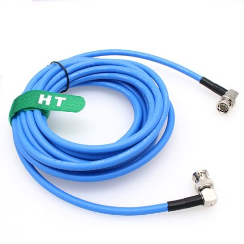 HangTon 12G 4K Raw SDI Koaxial Video Kabel BNC auf BNC Canare LV-61S 75 ohm für Sony ARRI Kamera Monitor Flexibel geschirmt 1.5M Blau
