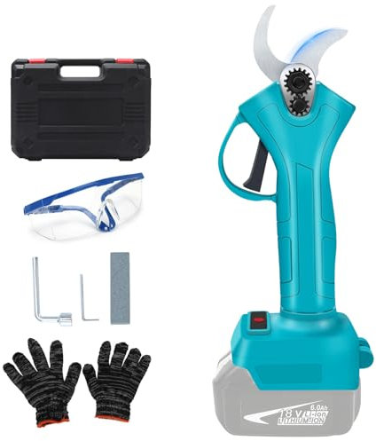 Honeyhouse Troncarami a batteria compatibile con batterie 18V, diametro di taglio 40 mm, manico in gomma morbida, cesoie elettriche per potare alberi e alberi da frutto