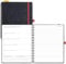 POPRUN Kalender 2025 Buchkalender A4 Notizbuch (Aug.2024-Dez.2025), ca. A4 (26,5 x 21,5 cm), Terminplaner, Wochenplaner 2025 Ringbuch mit Softcover, Zertifiziertem Papier - Schwarz