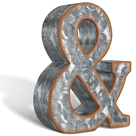 CraftyCrocodile Verzinkte Metall-Buchstaben für Wanddekoration, 3D-Buchstaben zum Aufhängen und freistehend, dekorative rustikale Alphabet-Buchstaben für Wohnzimmer, Schlafzimmer, Küche, 17,8 cm