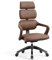 Diablo Bürostuhl Ergonomisch V-Modular | Schreibtischstuhl mit Verstellbarer Rücken, Sitz und Rückenlehne, Abnehmbare Kopfstütze | Öko-Leder Chefsessel für Büro, Home Office | Braun
