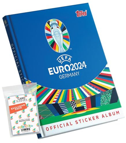 Bundle mit UEFA EURO 2024 Germany - Sammelsticker - 1 Hardcover Album + Exklusive collect-it Hüllen