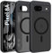 Opkiegrn Magnétique Coque pour Google Pixel 8a avec 2 Verre Trempé, avec MagSafe, Protection d'objectif Tout Compris, Etui Translucide Mat Arrière Housse Fine Antichoc pour Pixel 8a Case,Noir