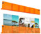 Gomos Flyerhalter Wandhalterung (6 Taschen, Orange)