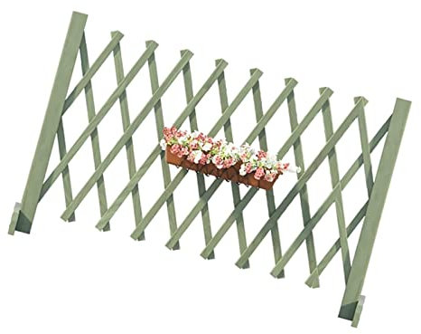 Sichtschutzzaun - Gartenzaun, ausziehbarer Gartenzaun, Tierbarriere, freistehende Holzgitterpaneele für den Außenbereich, Sichtschutzzaun, mobiler Gartenzaun, Grün (160 x 90 cm)