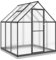 vidaXL Serre avec Cadre de Base Anthracite 169x169x202 cm Aluminium, Serre en Polycarbonate, Serre de Bricolage, abri de Serre, Serre portative