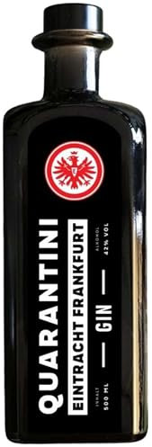 Quarantini Eintracht Frankfurt Gin 42% Vol. (500 ml) – mit echtem Stadionrasen und den fruchtigen Botanicals Blutorange, Grapefruit und Birne