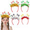 4 Stück 2025 Silvester Haarreif Happy New Year,Glitzer Haarreif 2025 Sterne Haarreifen Silvester Frohes Neues Jahr Stirnband für Party Silvester Foto Requisiten Silvesterdeko Erwachsene Kinder
