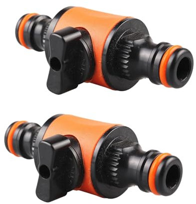 LXJLXD Lot de 2 raccords de tuyau d'arrosage et d'irrigation pour agriculture, raccord rapide avec vannes d'arrêt