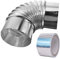Alipis Metal Heating Stove Chimney Elbow Extension Stainless Steel Flue Pipe Easy Install Flexible Vent Hose for Kitchen