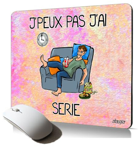 Tapis de Souris Souple j'peux Pas J'Ai série Cadeau Original Humour Drole Film Mouse Pad Ordinateur Resistant